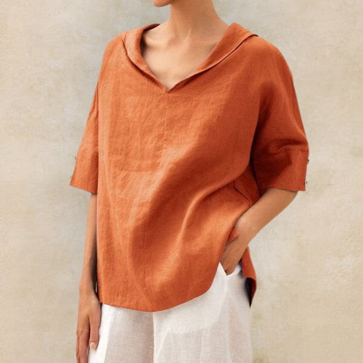 Renee | Linnen V-Hals Blouse