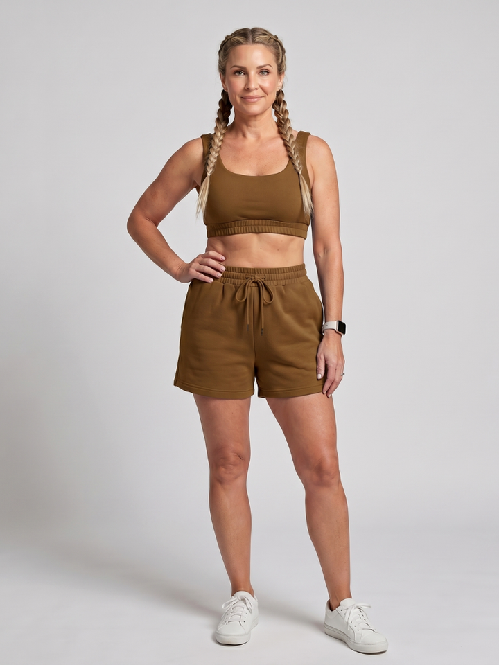 Lysem | Mouwloze Scoop Neck Crop Top en Shorts Set