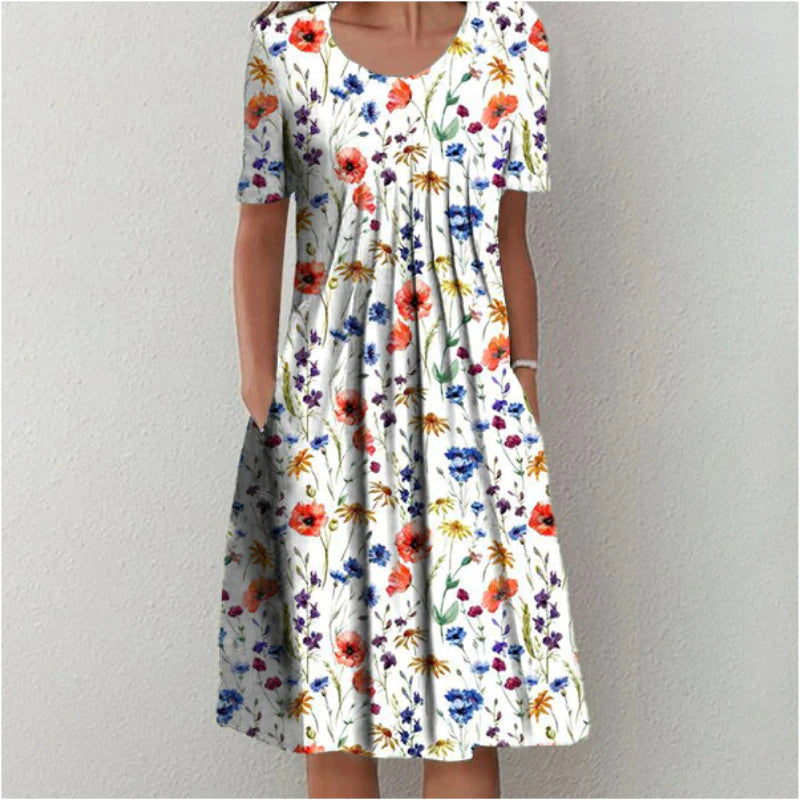 Gwendolyn™ | Stijlvolle en Casual Bloemenjurk met Zakjes