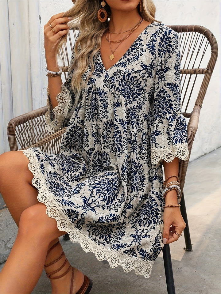 Damira™ - Boho Kant Tuniek Jurk