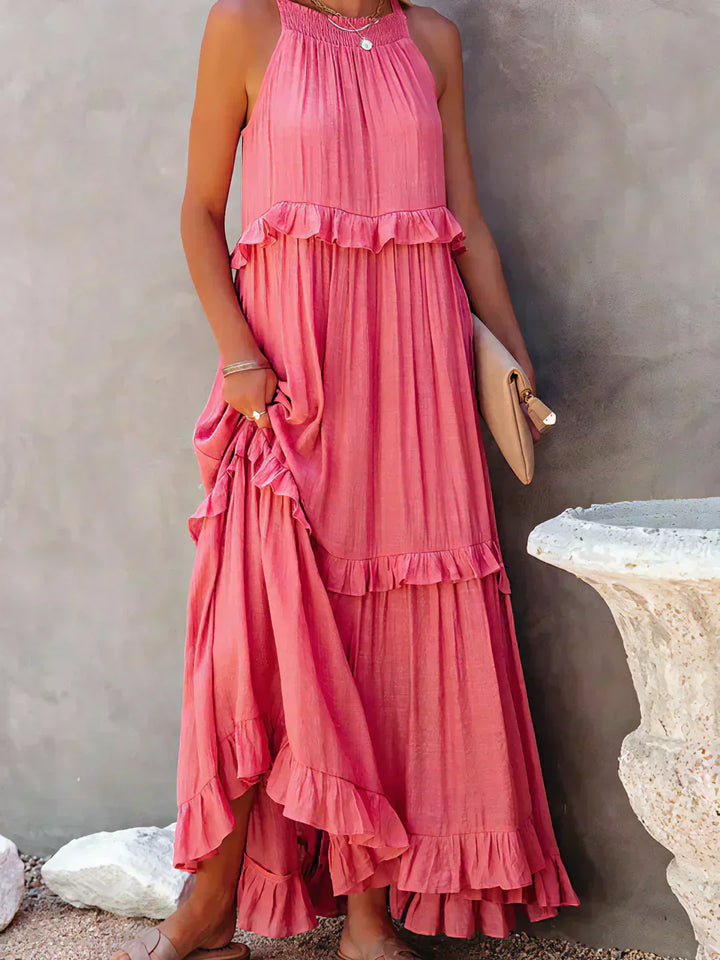 Courtney™ | Elegante Mouwloze Jurk met Ruffles