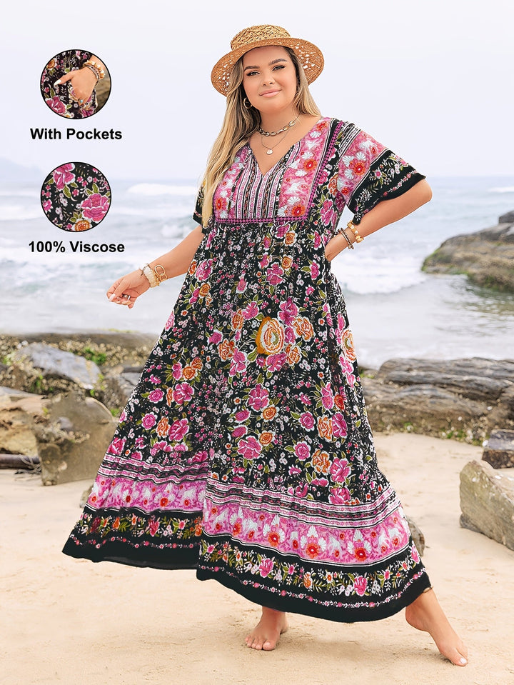 Isla™ - Boho Viscose Pocket Dress