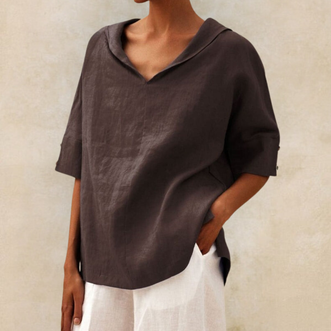 Renee | Linnen V-Hals Blouse