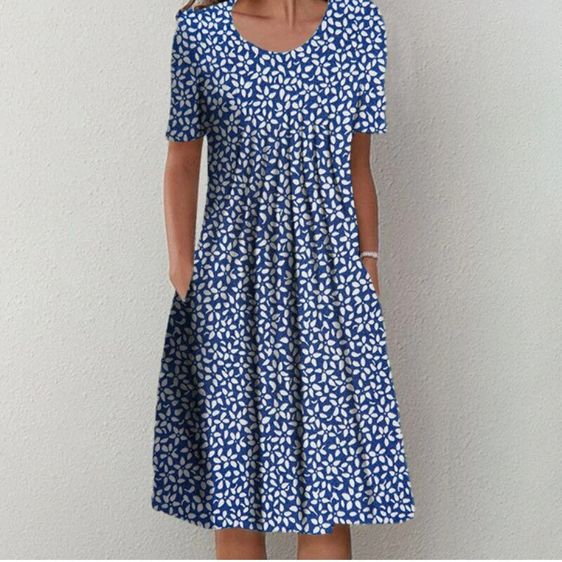 Gwendolyn™ | Stijlvolle en Casual Bloemenjurk met Zakjes