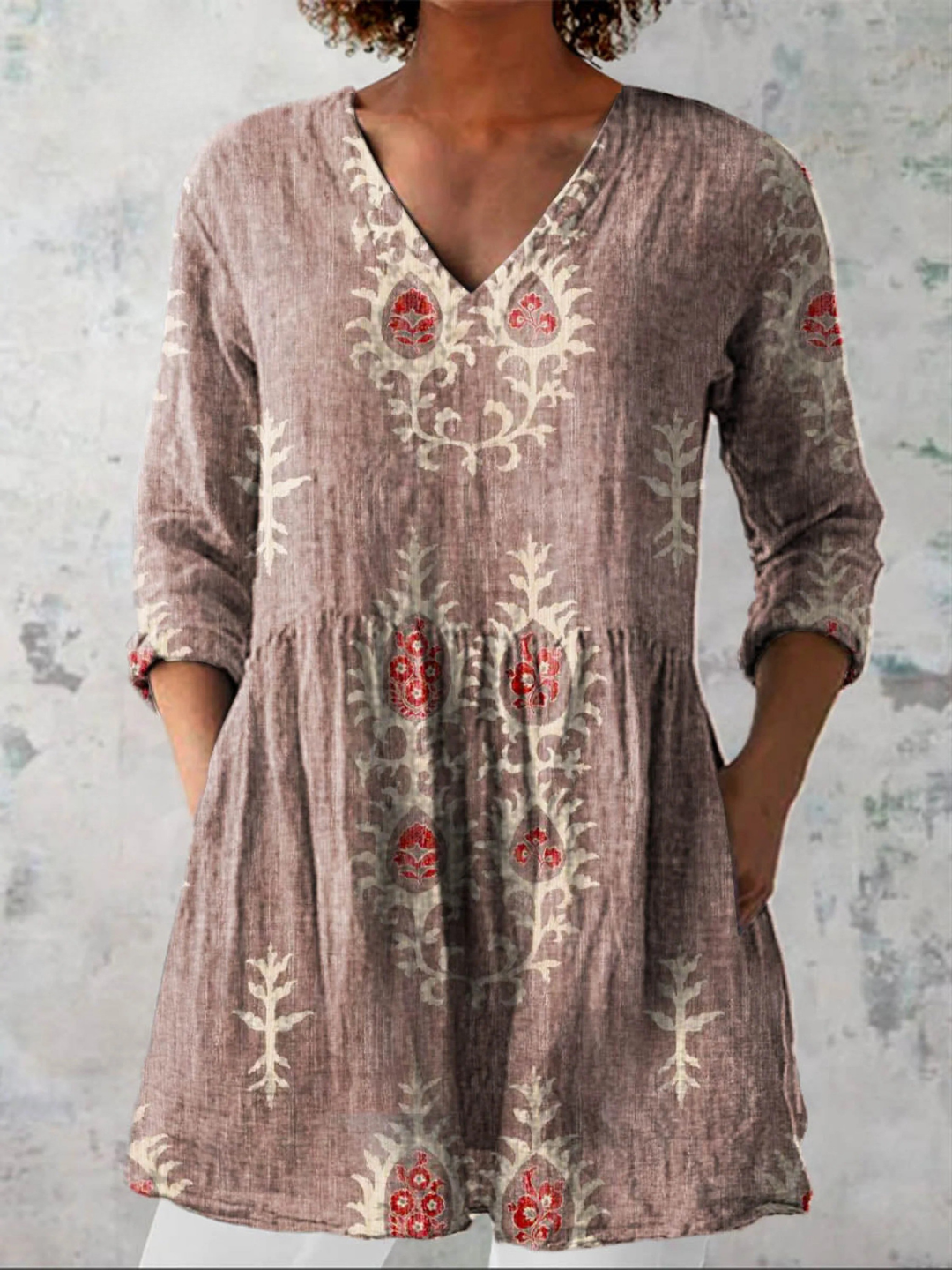 Maeve | Lange V-hals blouse