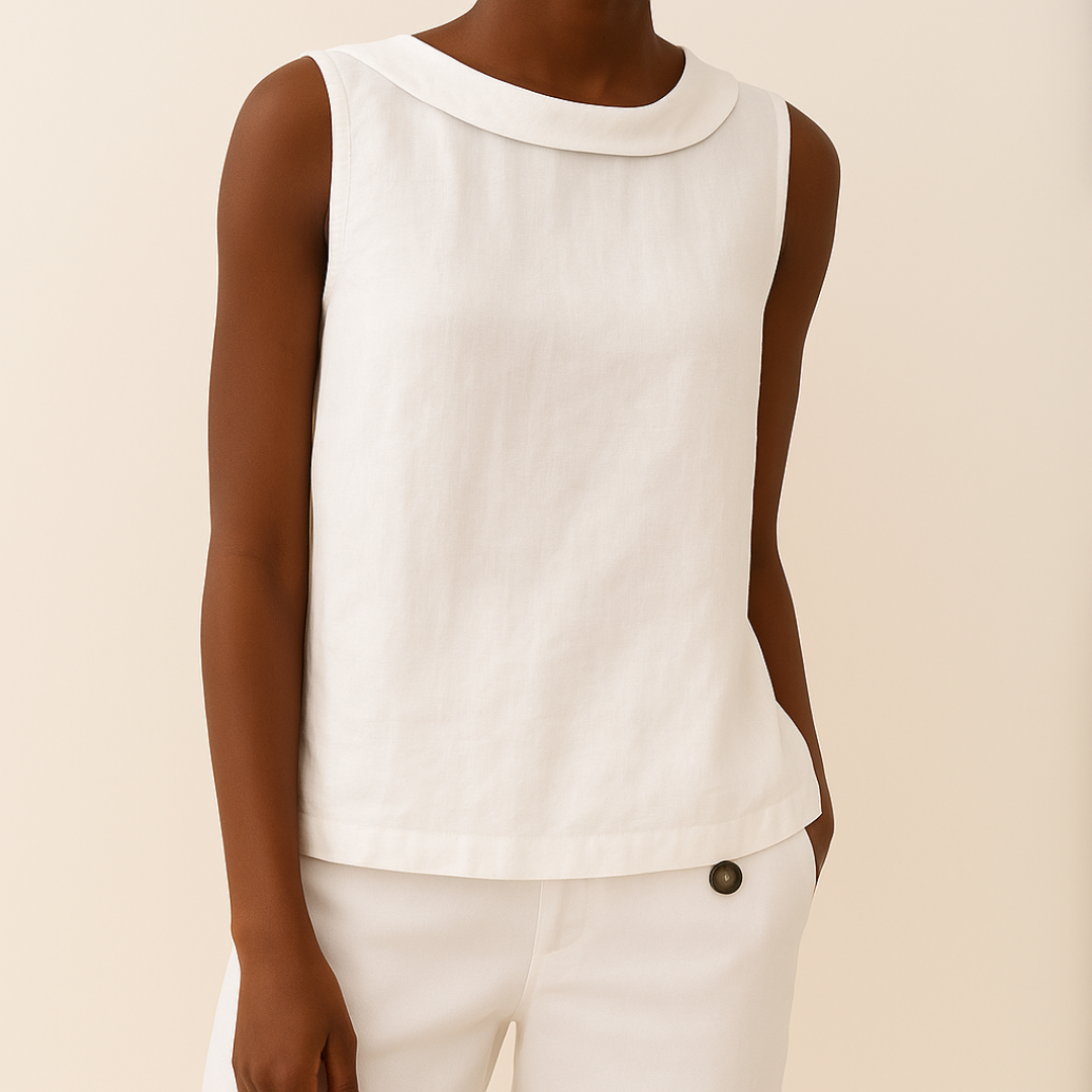 Maria™ | Mouwloze Top met Rolkraag