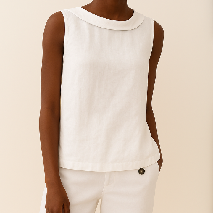 Maria™ | Mouwloze Top met Rolkraag