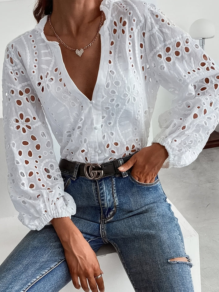 Elise™ | Bloemige Blouse met Lange Mouwen