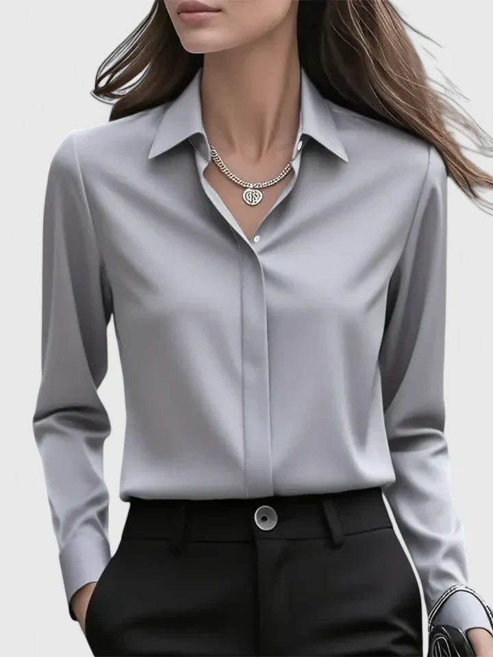 Reese | Vrouwen Elegante Overhemd met Verborgen Knopen