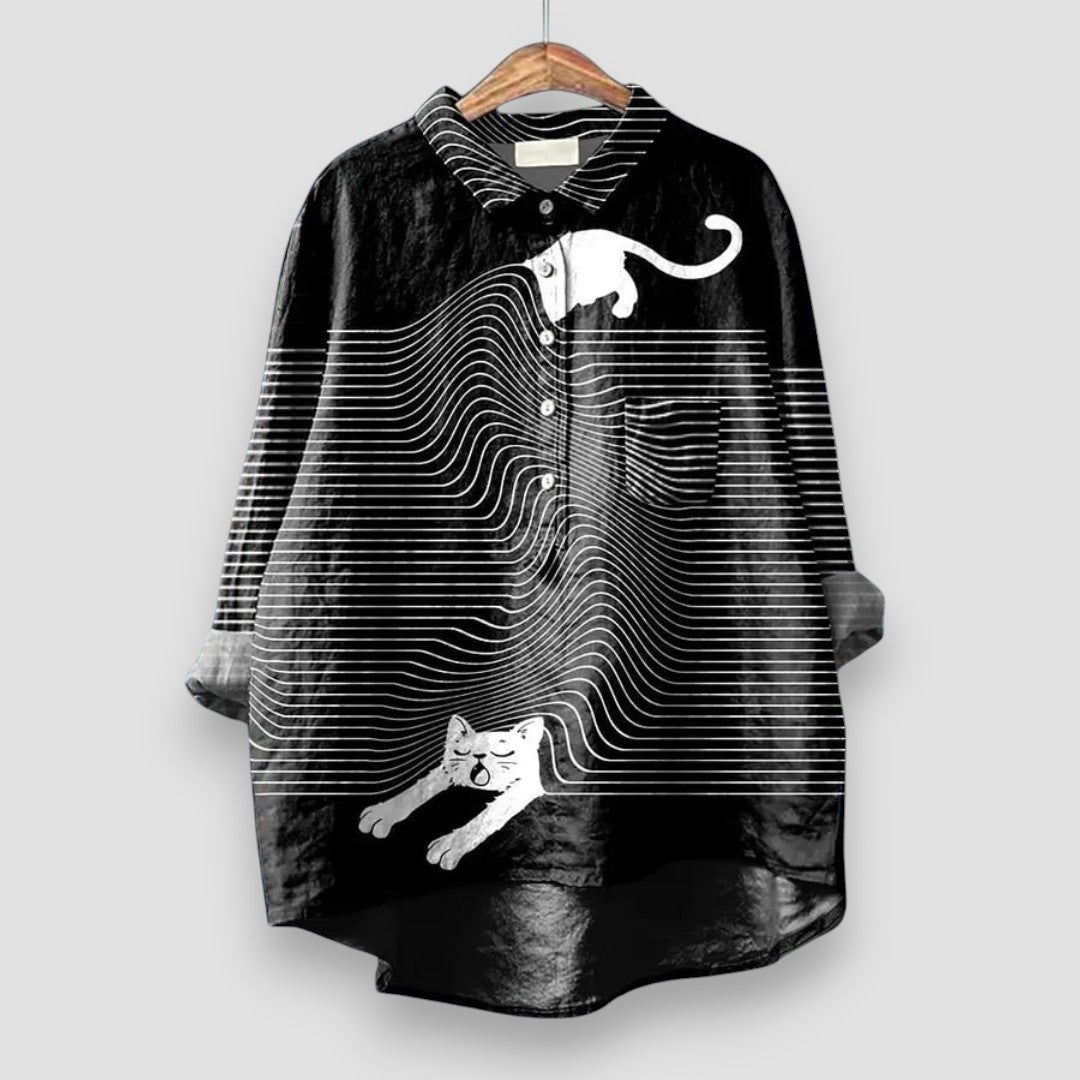 Geraldine™ | Dames T-shirt met Hondenprint