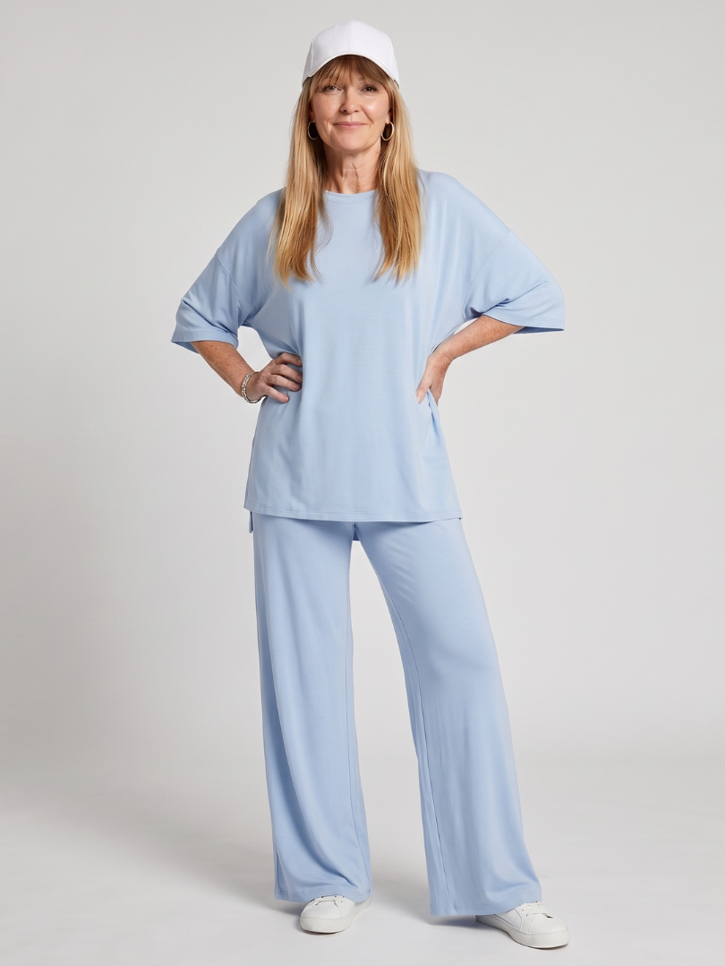 Ramse | Korte Mouw Oversized Top En Wijde Broek Set