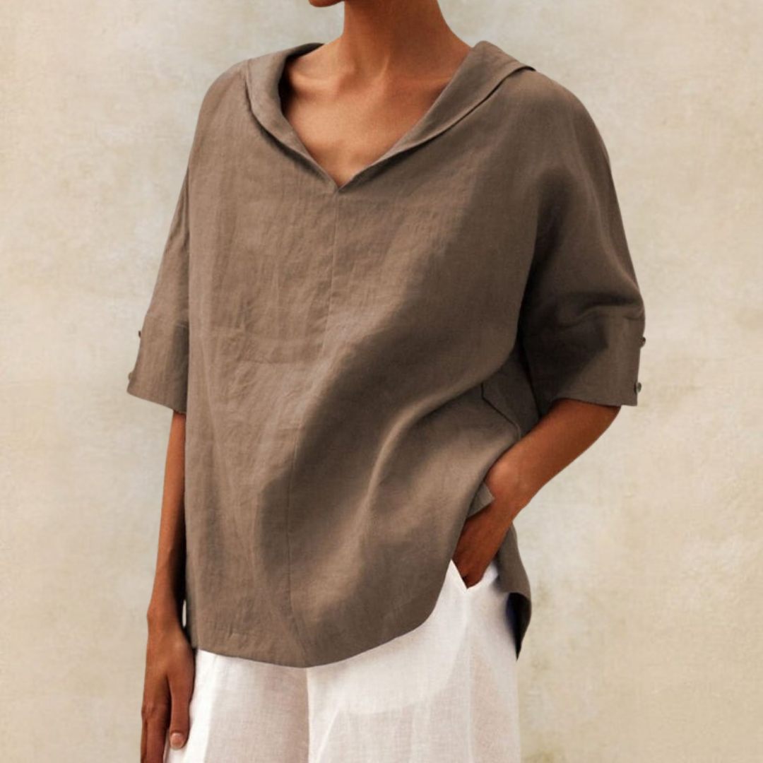 Renee | Linnen V-Hals Blouse