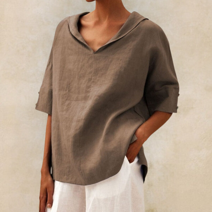 Renee | Linnen V-Hals Blouse