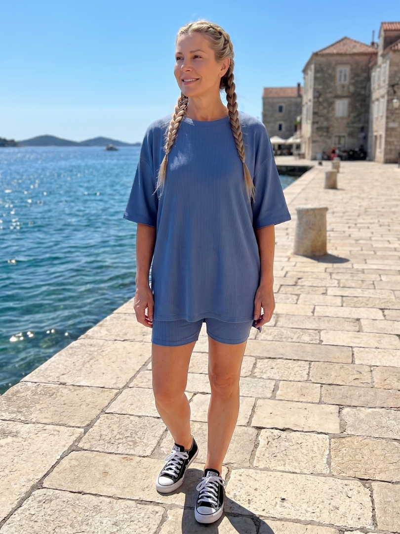 Colette | Set van T-shirt met Korte Mouwen en Biker Shorts