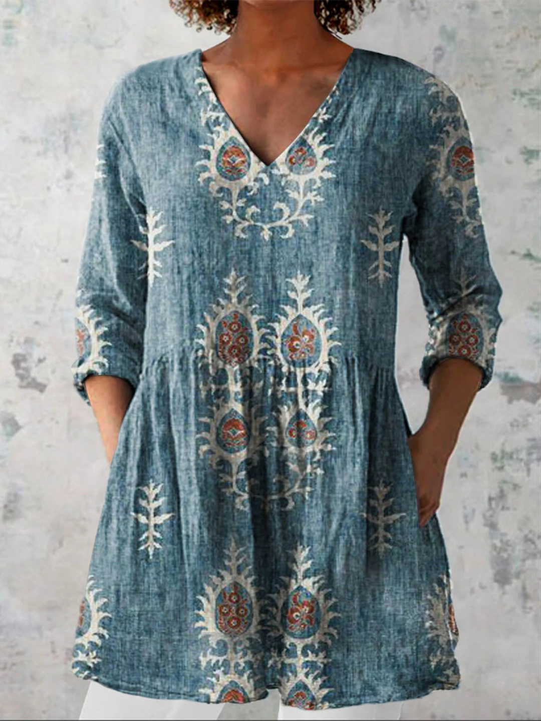Maeve | Lange V-hals blouse