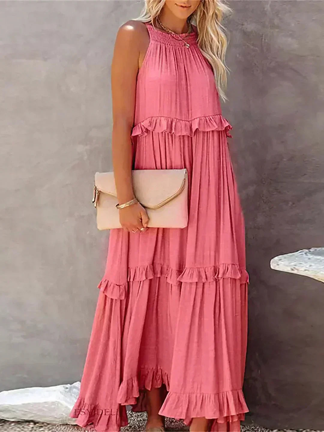 Courtney™ | Elegante Mouwloze Jurk met Ruffles