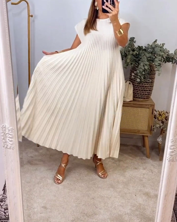Fern | Vrouwen Flowing Plissé Maxi Jurk Cocktail