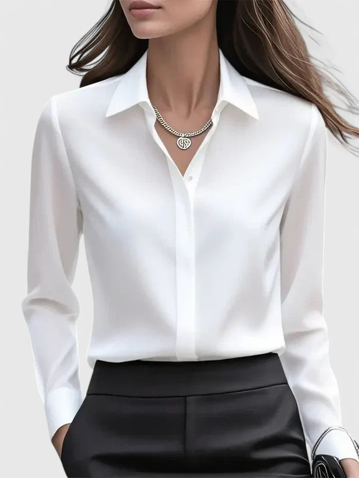 Reese | Vrouwen Elegante Overhemd met Verborgen Knopen