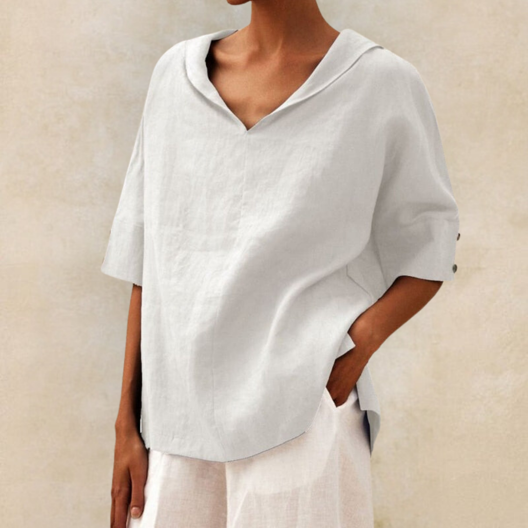 Renee | Linnen V-Hals Blouse