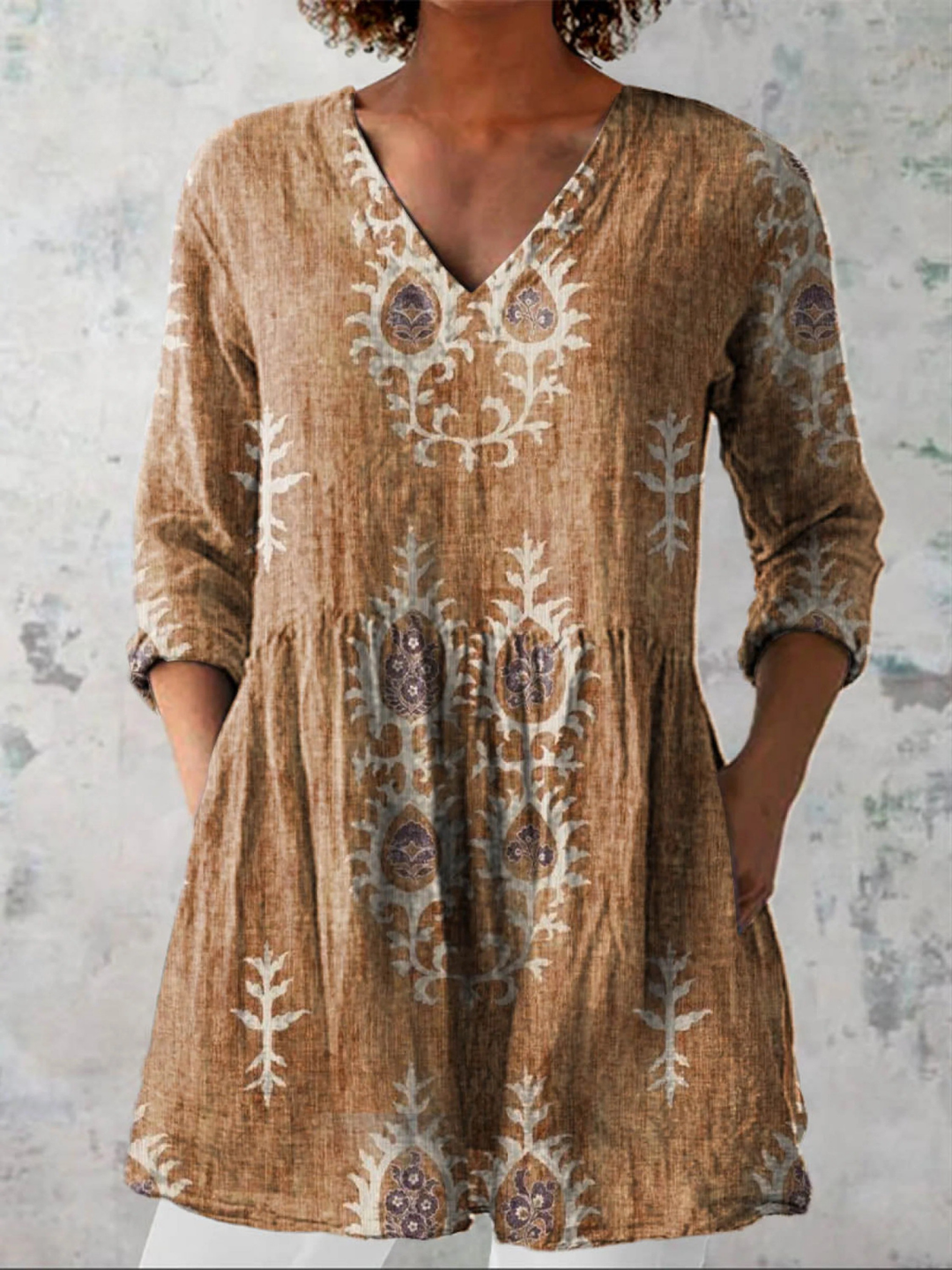 Maeve | Lange V-hals blouse