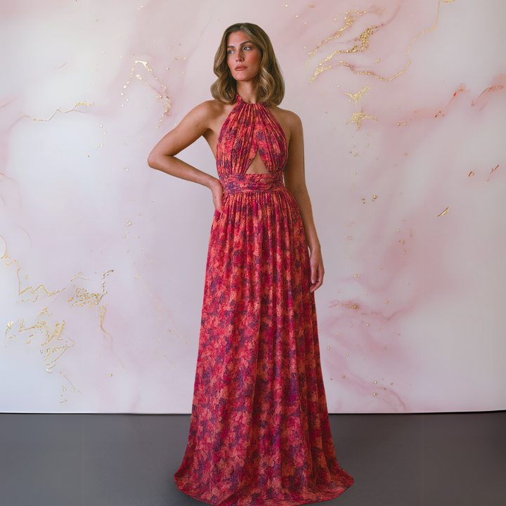 Cora™ | Elegante Bloemen Maxi Jurk