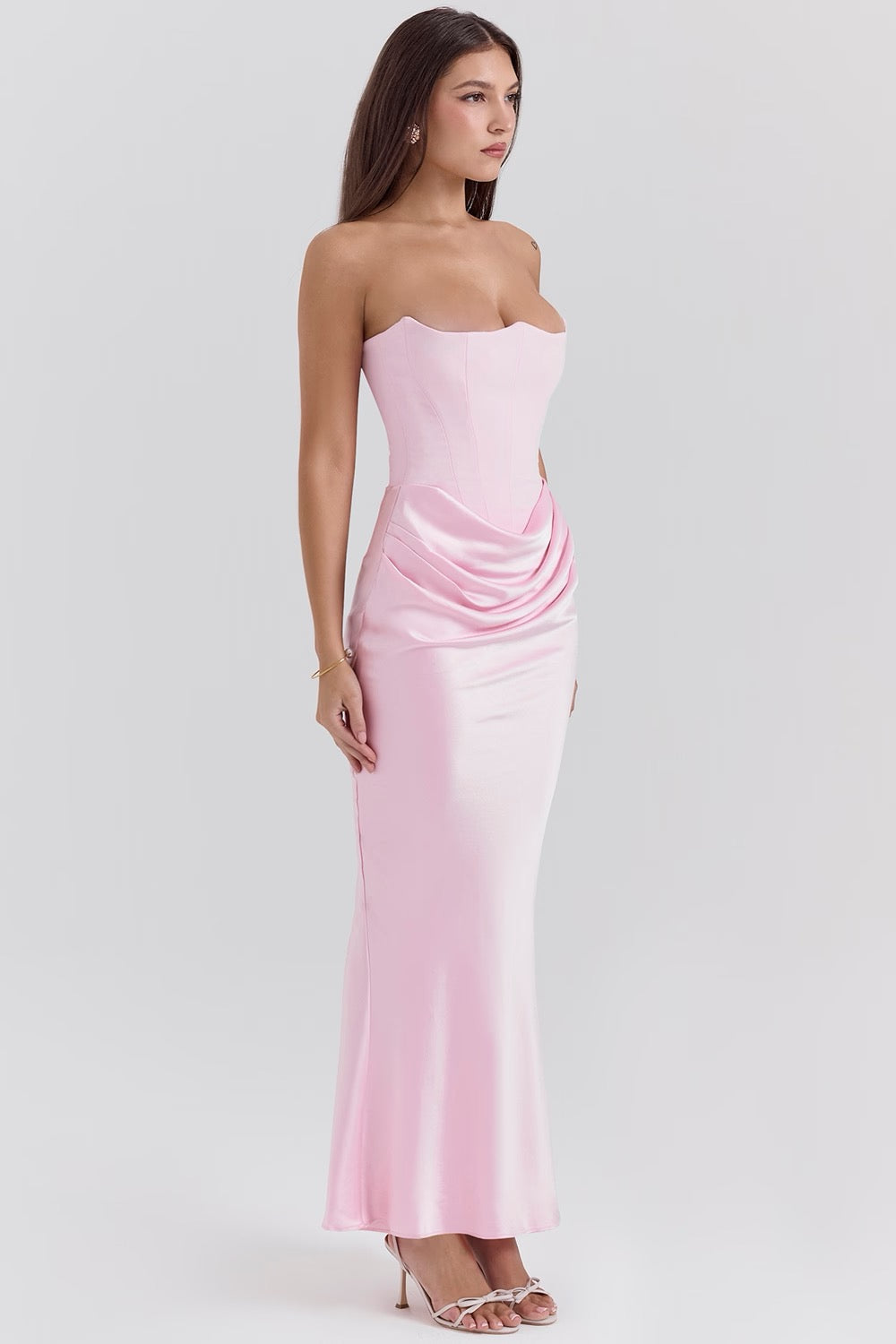 Camellia | Dames Trouwen Gasten Kanten Strapless Jurk Avond