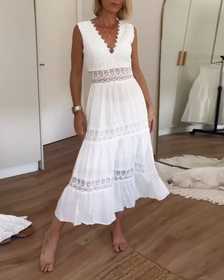 Liberty | Dames Wrap Boho Vloeiende Draped Dress