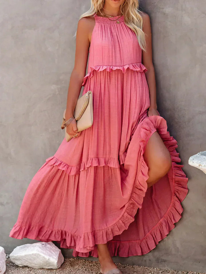 Courtney™ | Elegante Mouwloze Jurk met Ruffles
