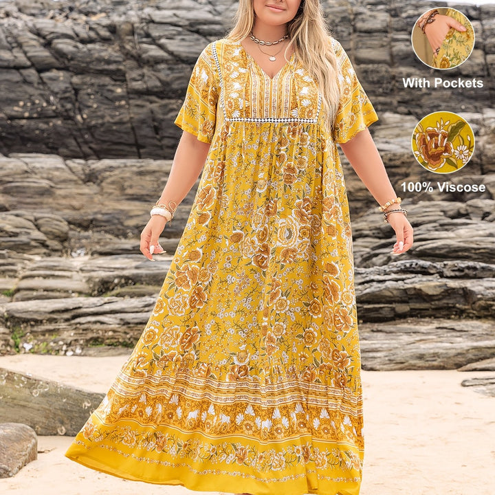 Isla™ - Boho Viscose Pocket Dress
