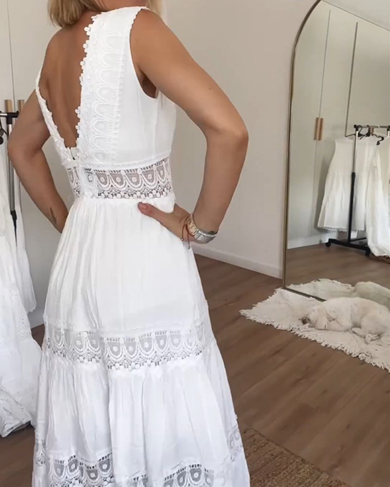 Liberty | Dames Wrap Boho Vloeiende Draped Dress