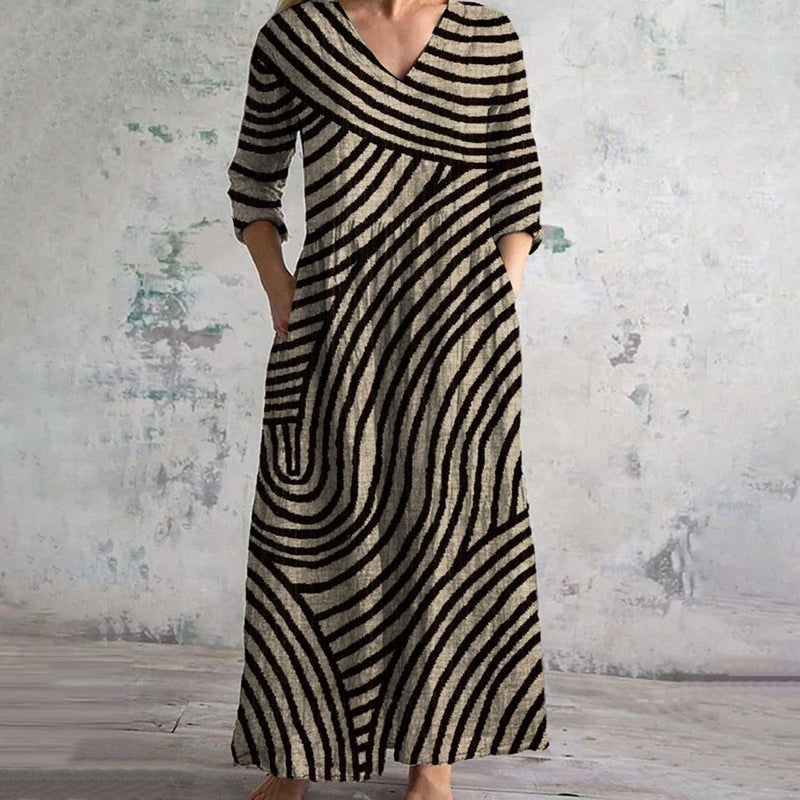 Bonnie™ | Vintage Gestreepte jurk