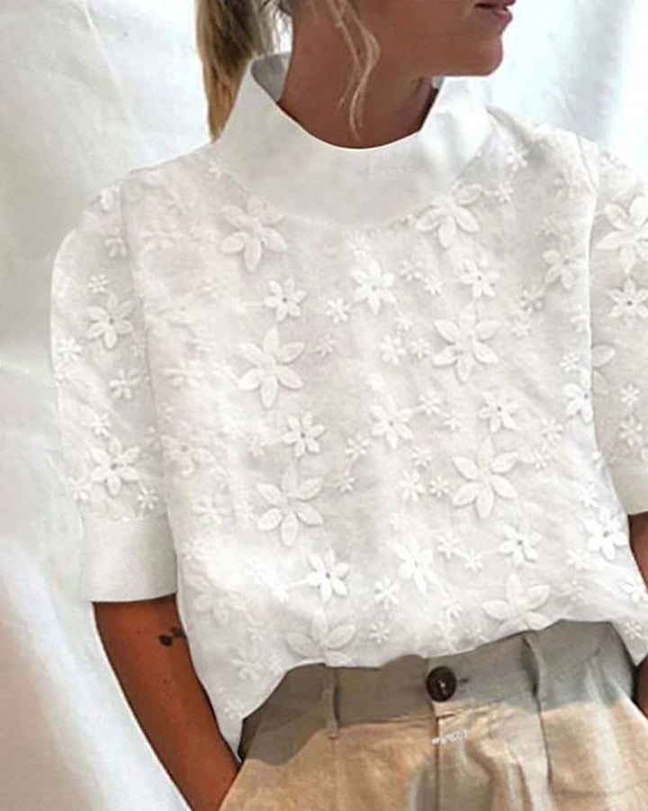 Julia™ | Bloemen Solid Staande Kraag