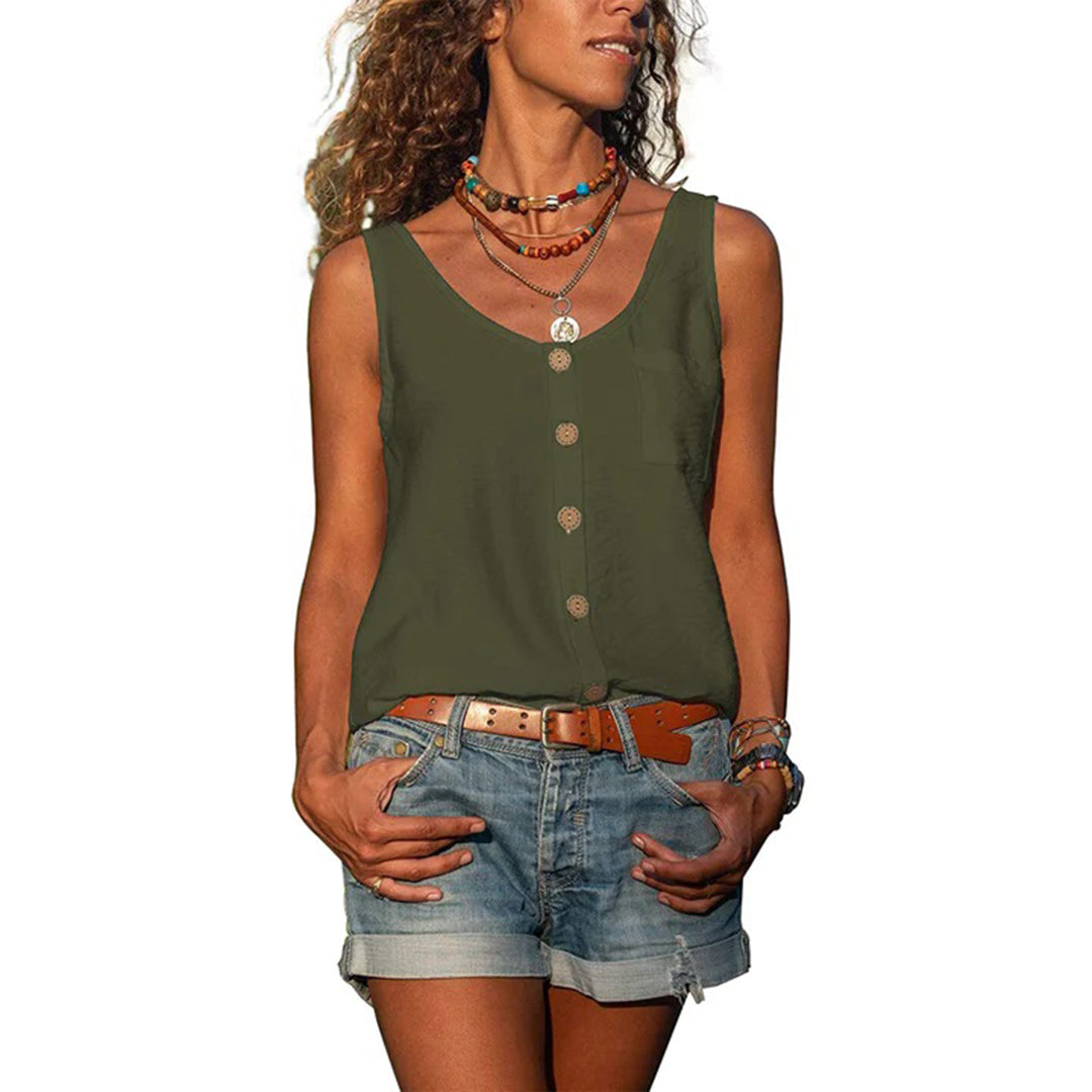 Gwen™ | Casual Mouwloos Top met Losse Pasvorm
