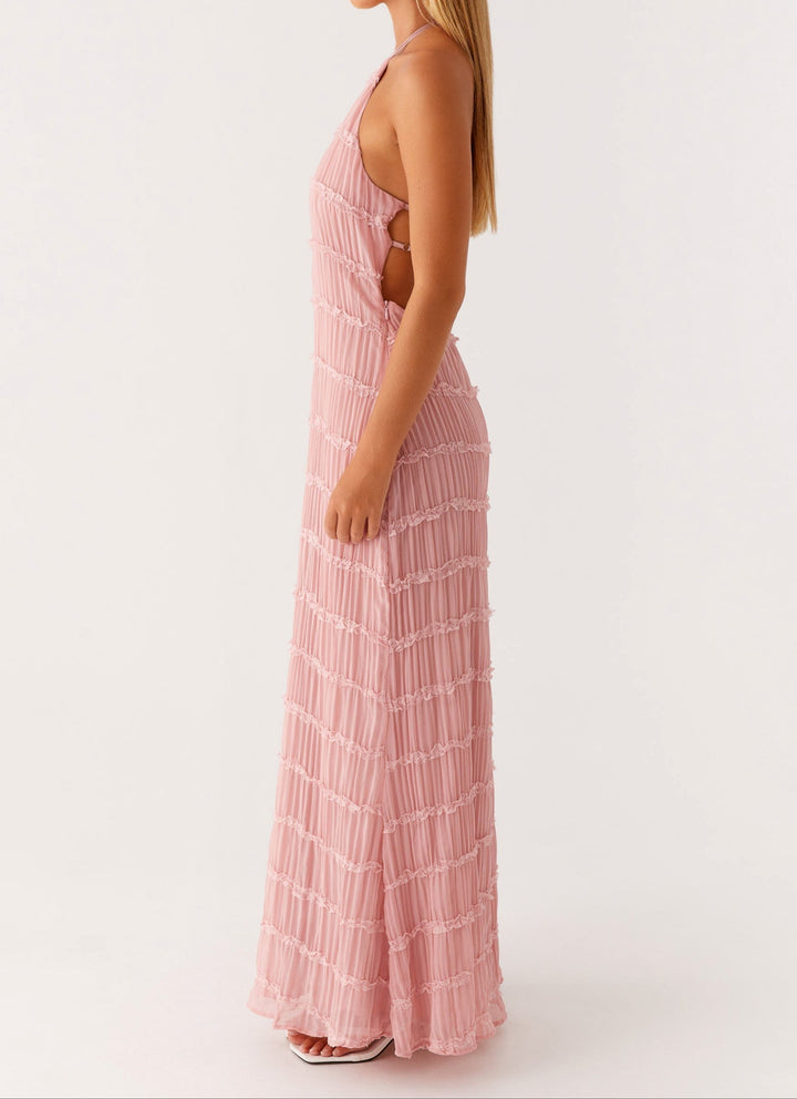 Jolene™ | Elegante Halter Maxi Jurk