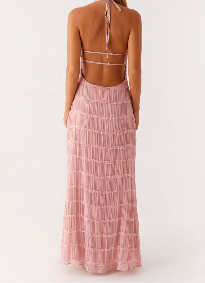 Jolene™ | Elegante Halter Maxi Jurk