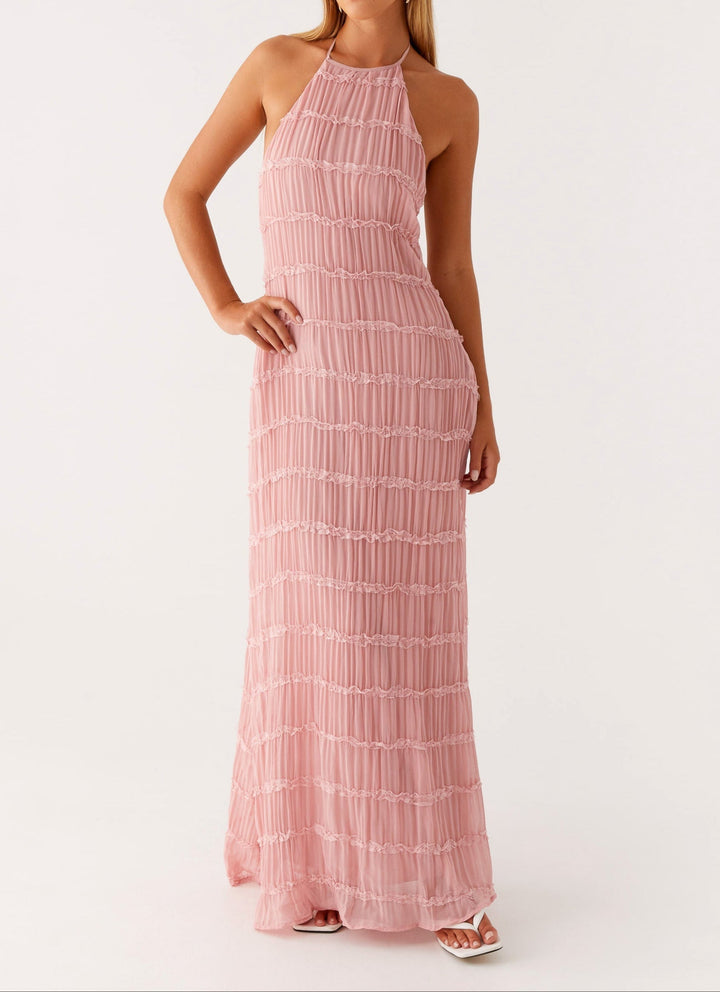 Jolene™ | Elegante Halter Maxi Jurk