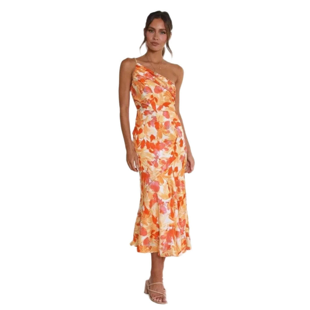 Kathy™ | Maxi-jurk voor dames met asymmetrische snit en bloemenpatroon