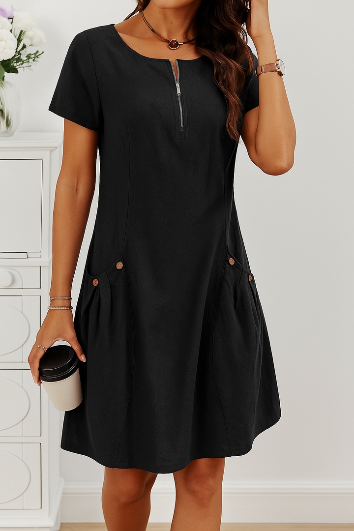 Clarissa™ | Zomerjurk met Knopdetails