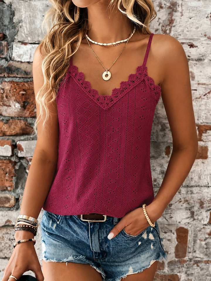 Celeste | Dames V-Hals Geborduurde Camisole