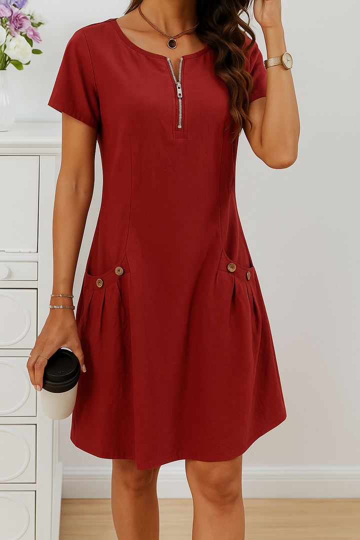 Clarissa™ | Zomerjurk met Knopdetails