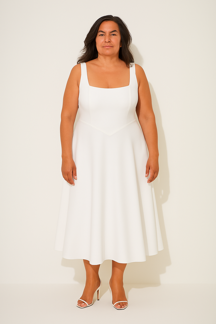 Angela™ | Tijdloze Vloeiende Midi-jurk