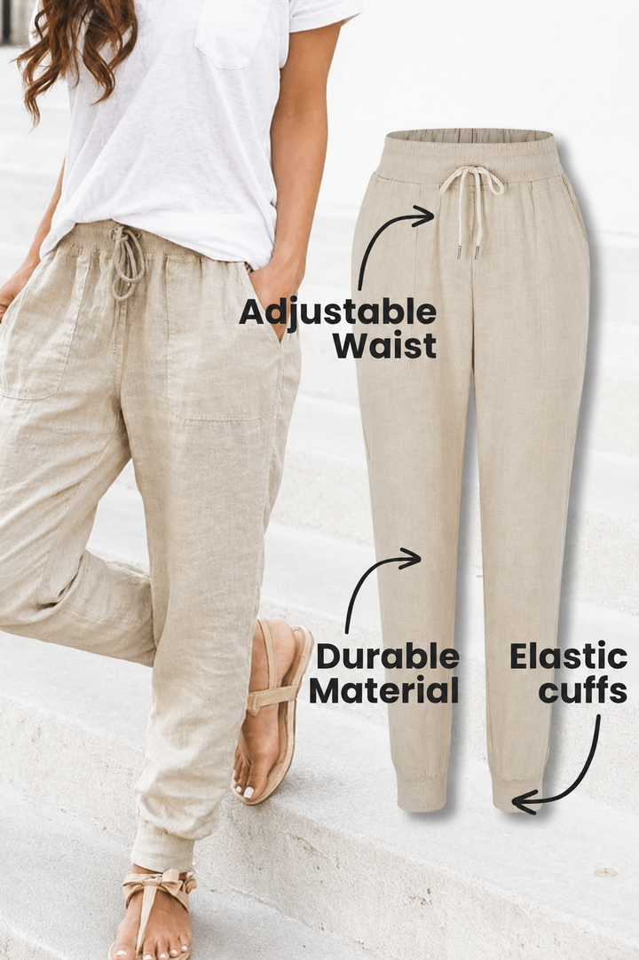 Tara | Dames Joggingbroek met Touwtjes en Elastische Enkelmanchetten
