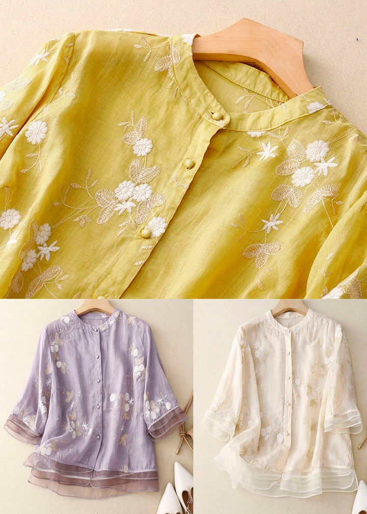 Kourtney™ | Chic Blouse met Bloemaccenten