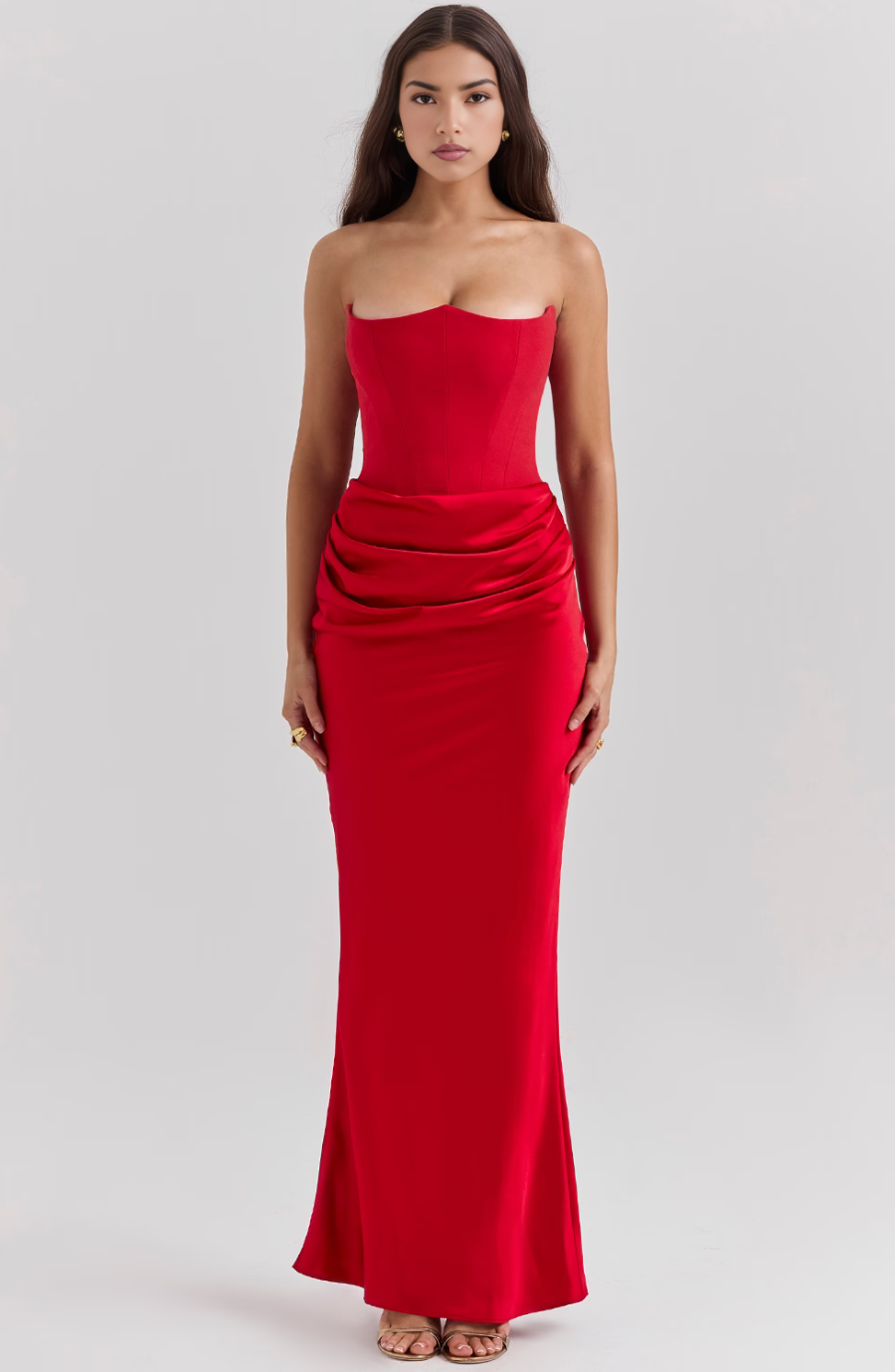 Camellia | Dames Trouwen Gasten Kanten Strapless Jurk Avond