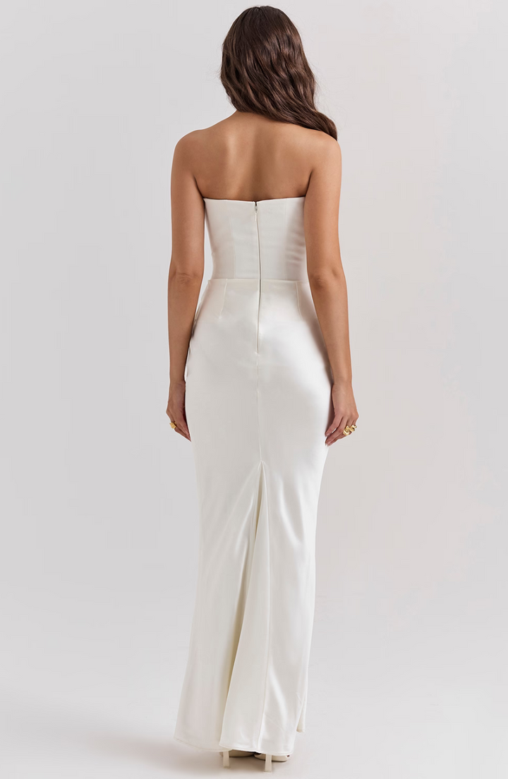 Camellia | Dames Trouwen Gasten Kanten Strapless Jurk Avond