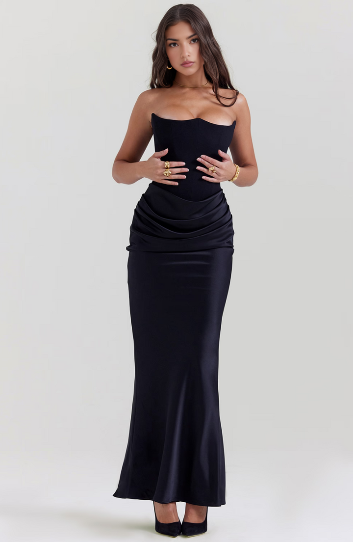 Camellia | Dames Trouwen Gasten Kanten Strapless Jurk Avond