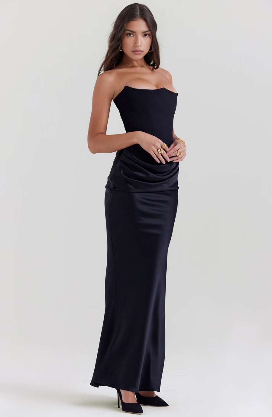 Camellia | Dames Trouwen Gasten Kanten Strapless Jurk Avond