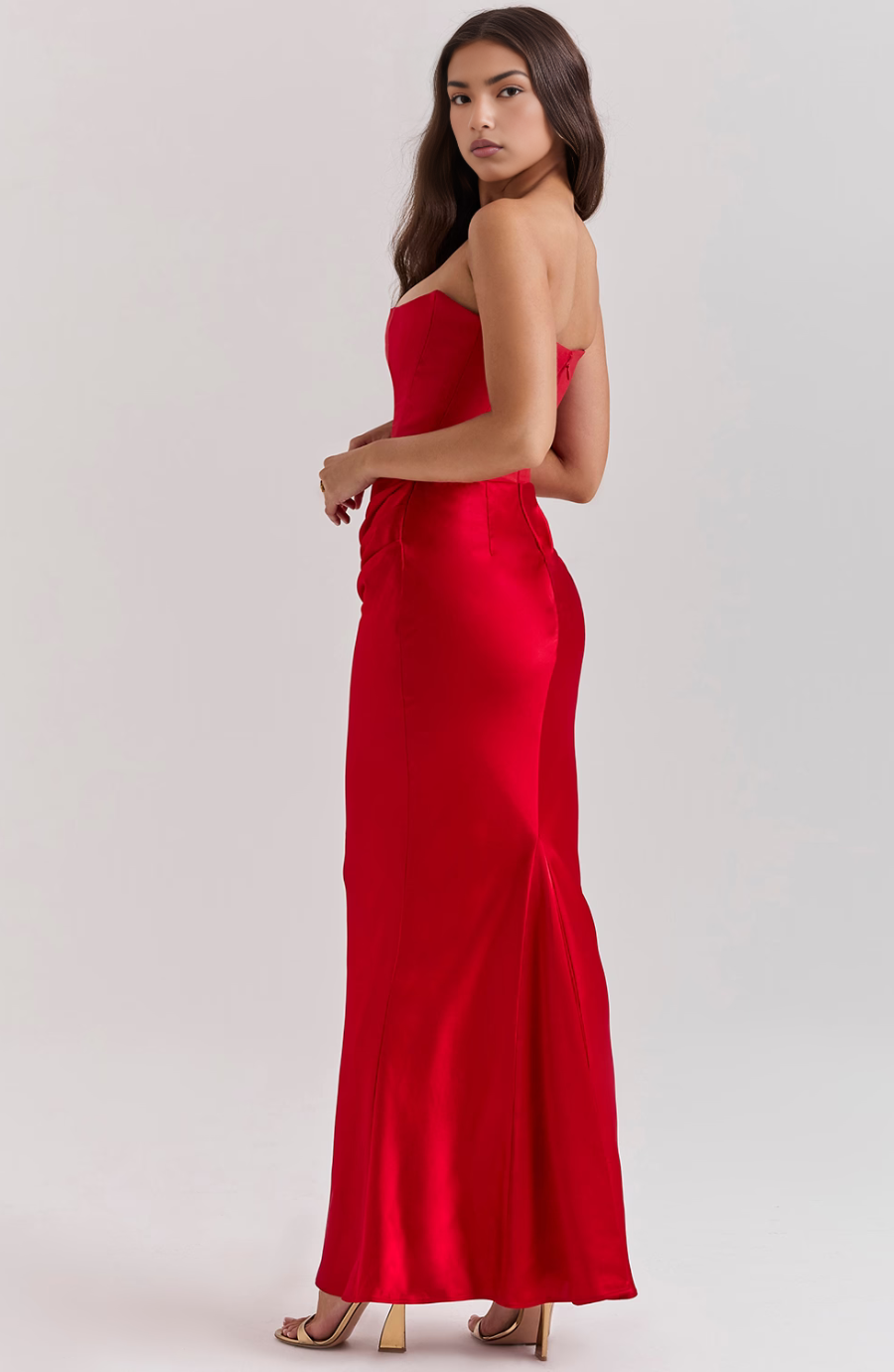 Camellia | Dames Trouwen Gasten Kanten Strapless Jurk Avond