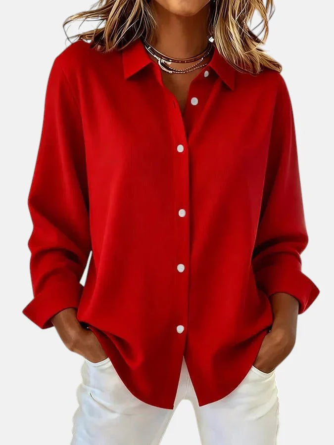 Bella - Elegante Relaxed-Fit Blouse voor Elke Gelegenheid