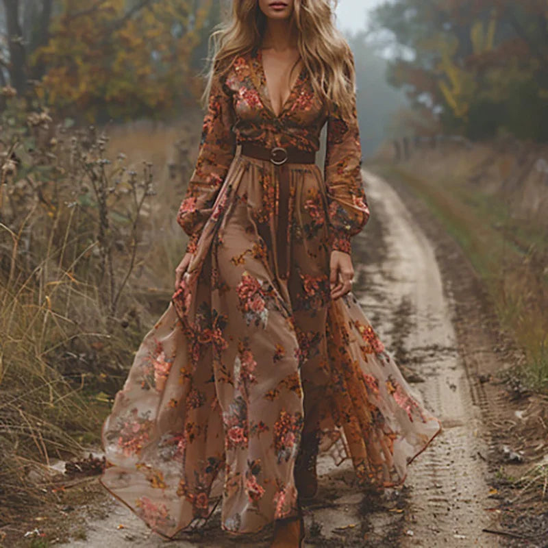 Selvara™ | Bohemian Bloemen Maxi Jurk